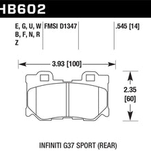 Hawk Motorsports Brake Pads - HB602G.545