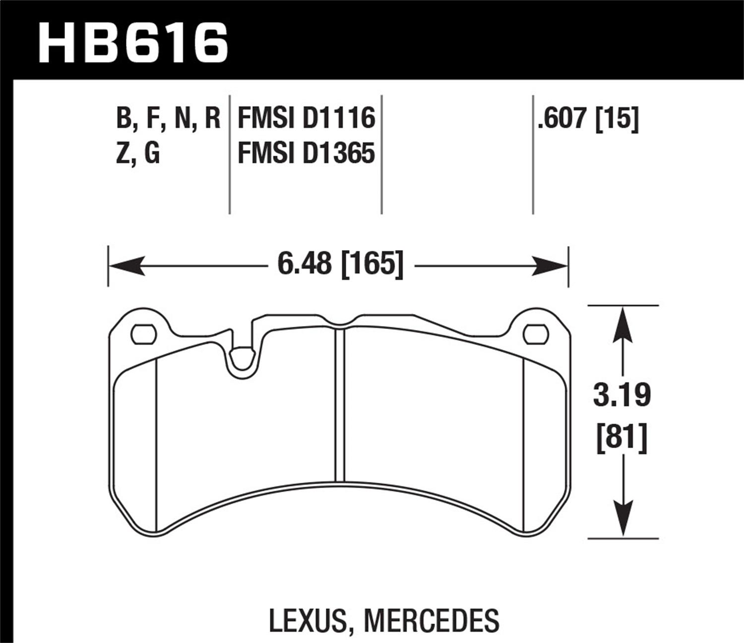 Hawk 2013-2014 Shelby GT500 Performance Ceramic Brake Pads (Front)