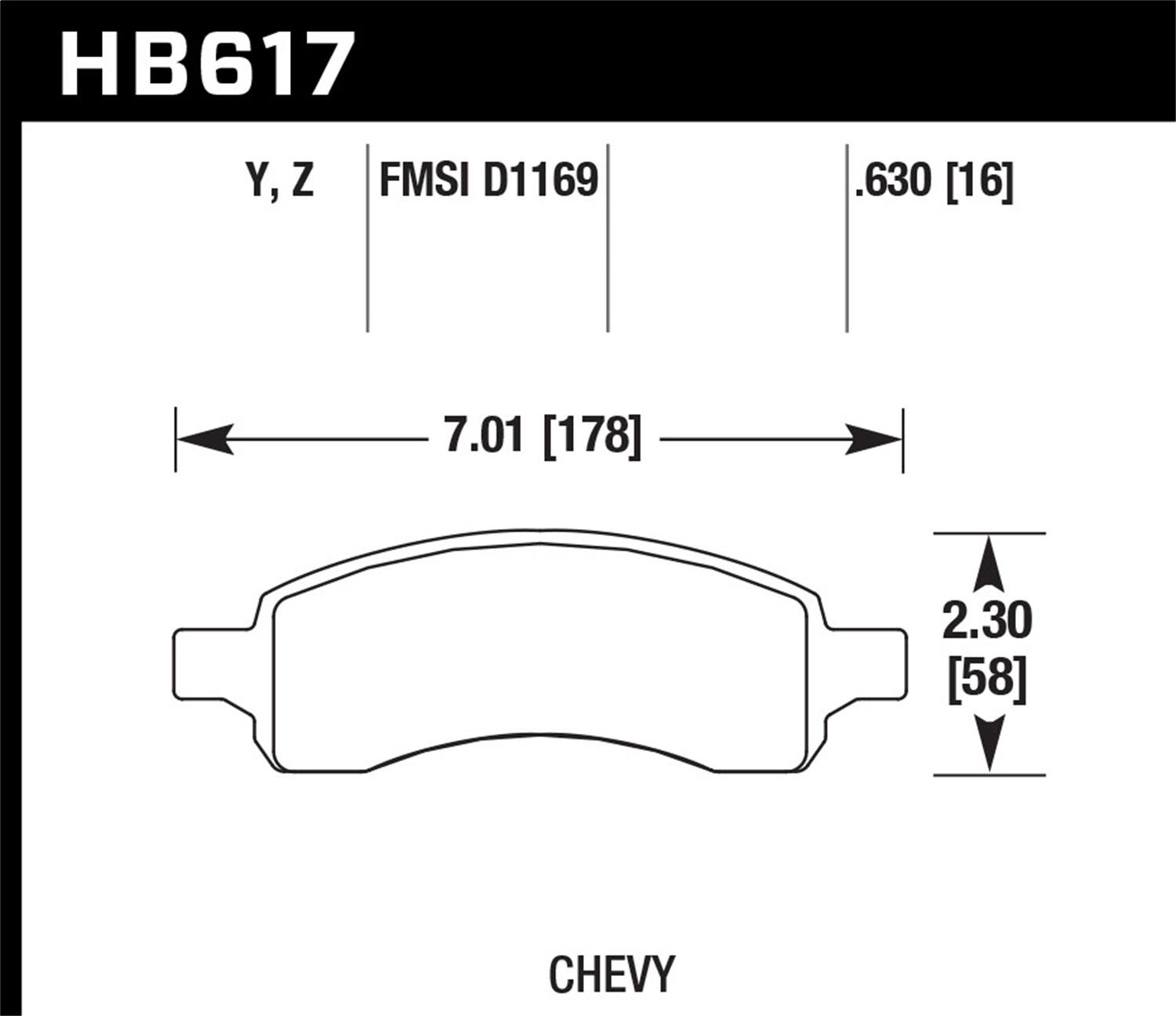 Hawk Street Brake Pads - HB617Z.630