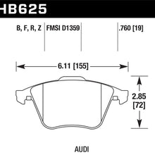 Hawk Street Brake Pads (2008-2015 TT Quattro,2009-2015 TTS Quattro,2012-2013 Golf R) - HB625F.760