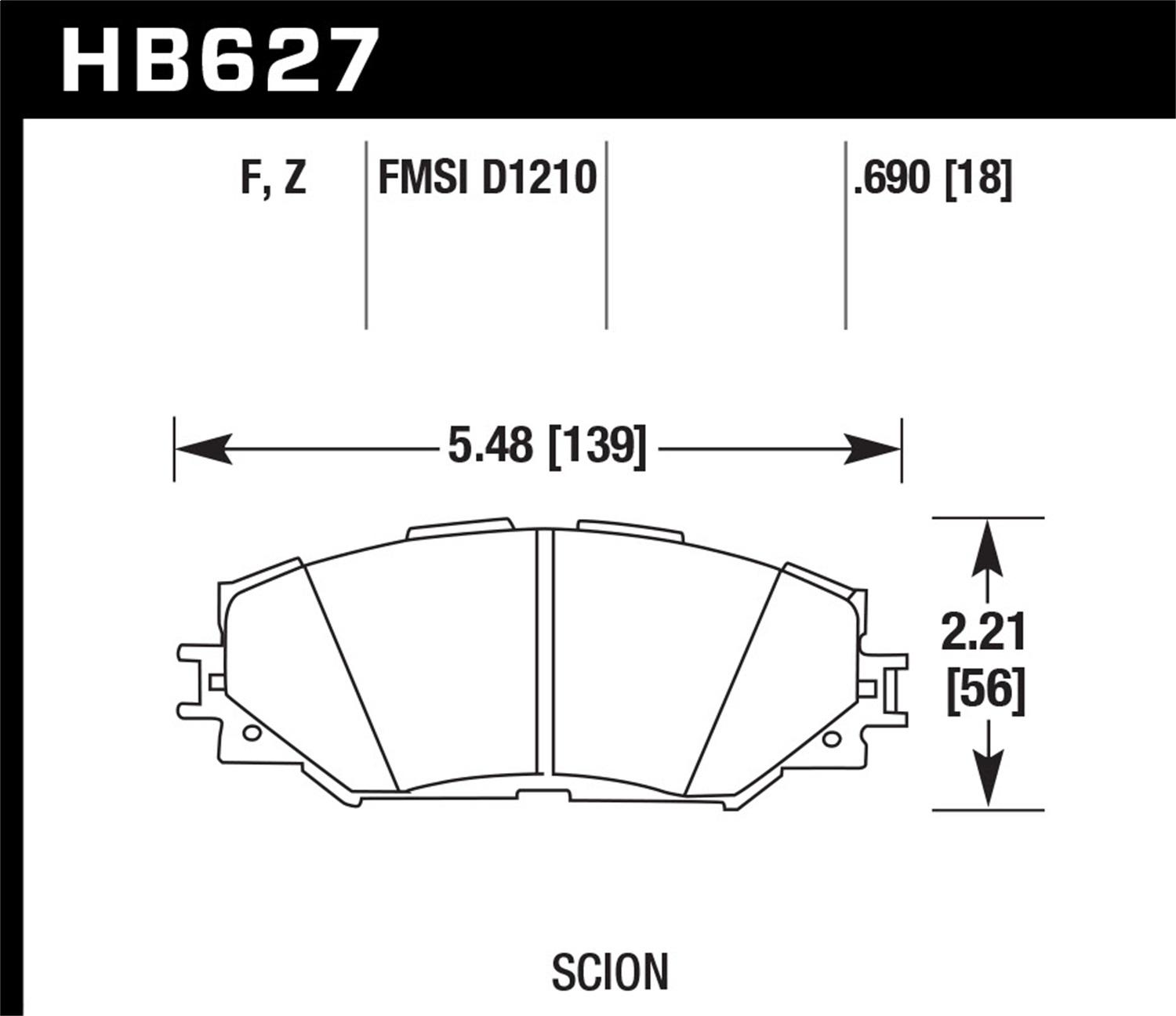 Hawk Street Brake Pads - HB627Z.690