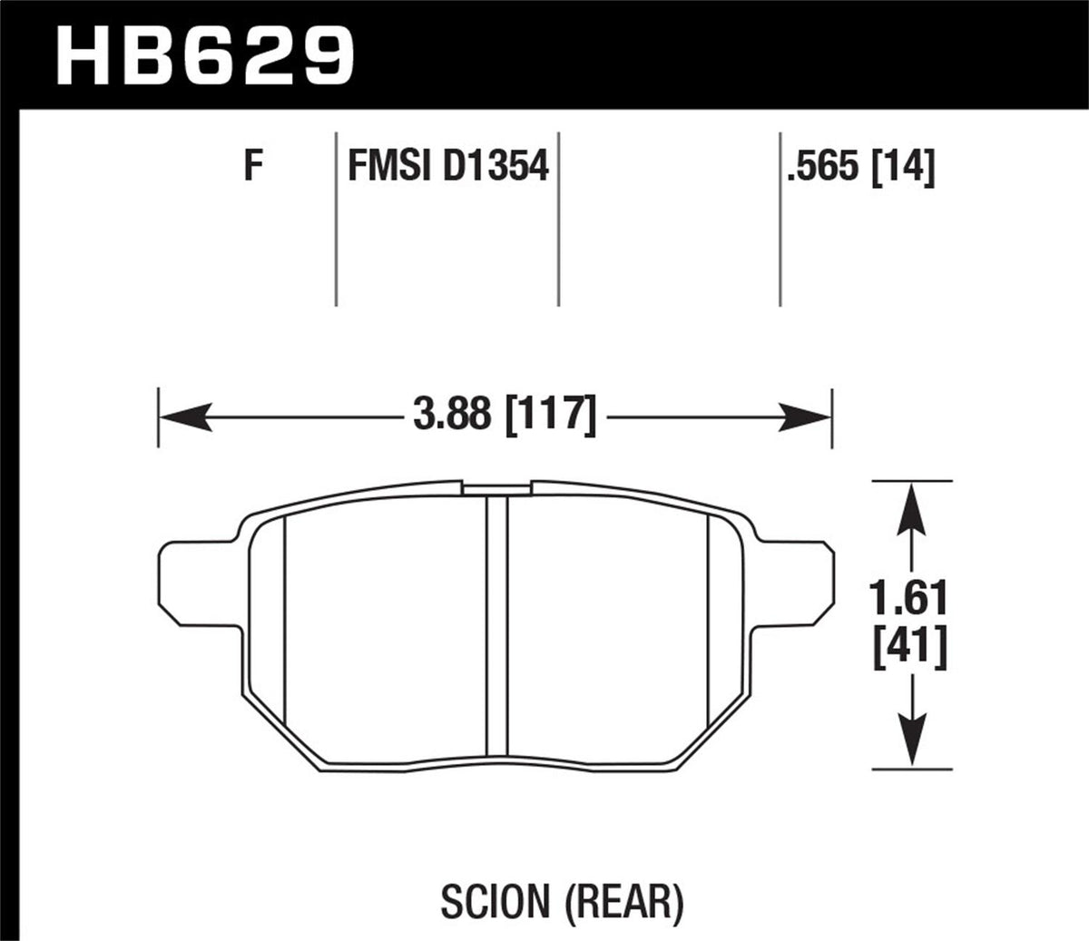 Hawk Street Brake Pads - HB629B.565