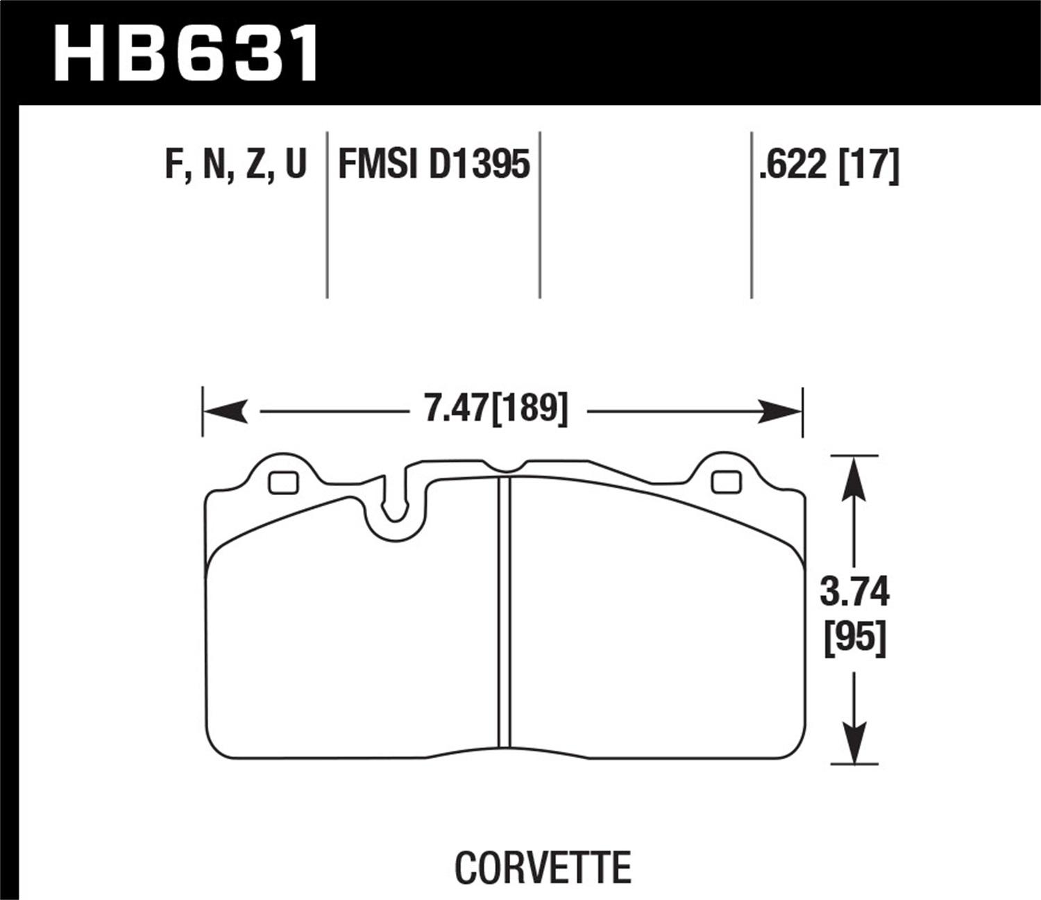 Hawk ER-1 Disc Brake Pad - HB631D.622