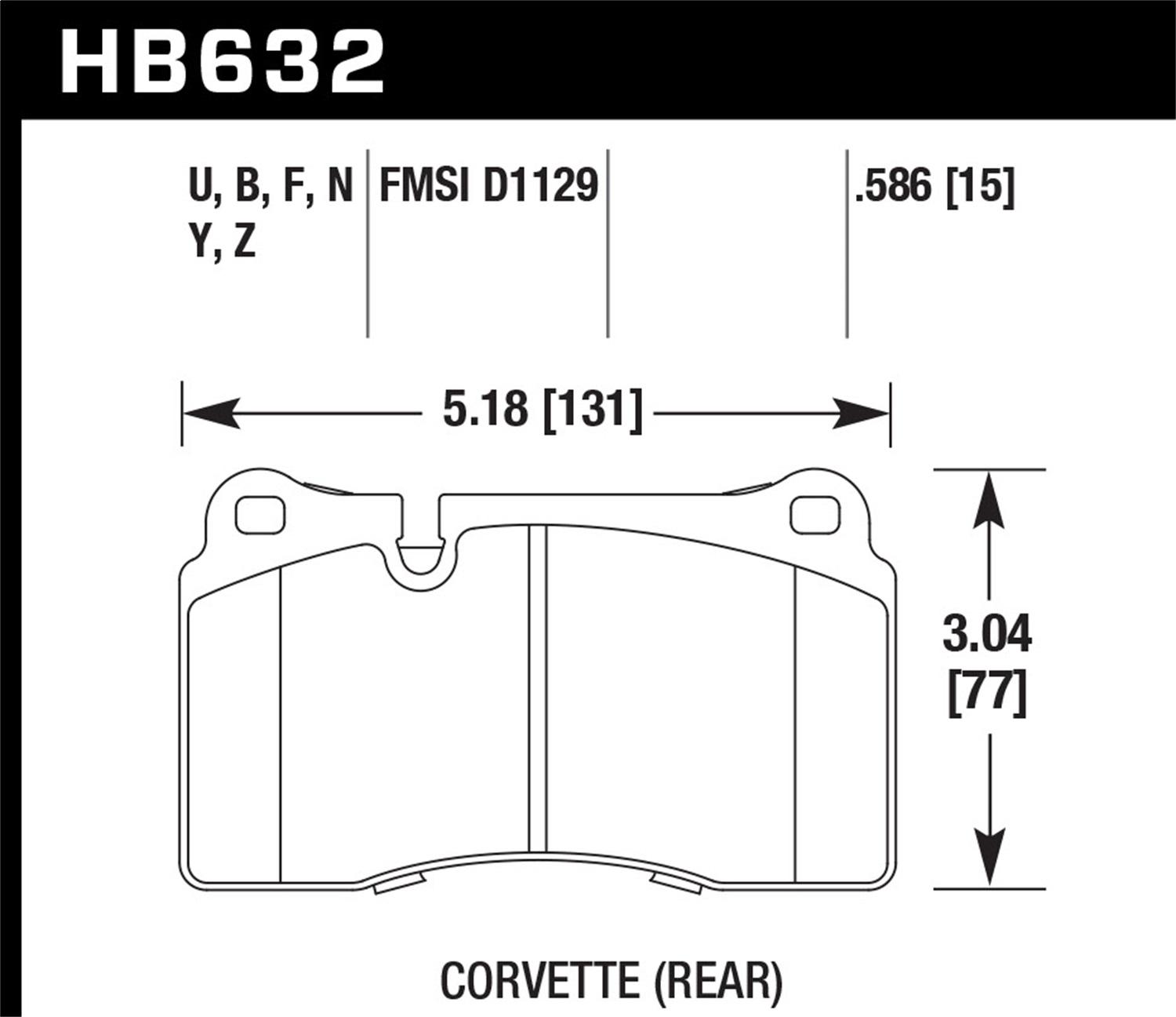 Hawk Street Brake Pads - HB632F.586