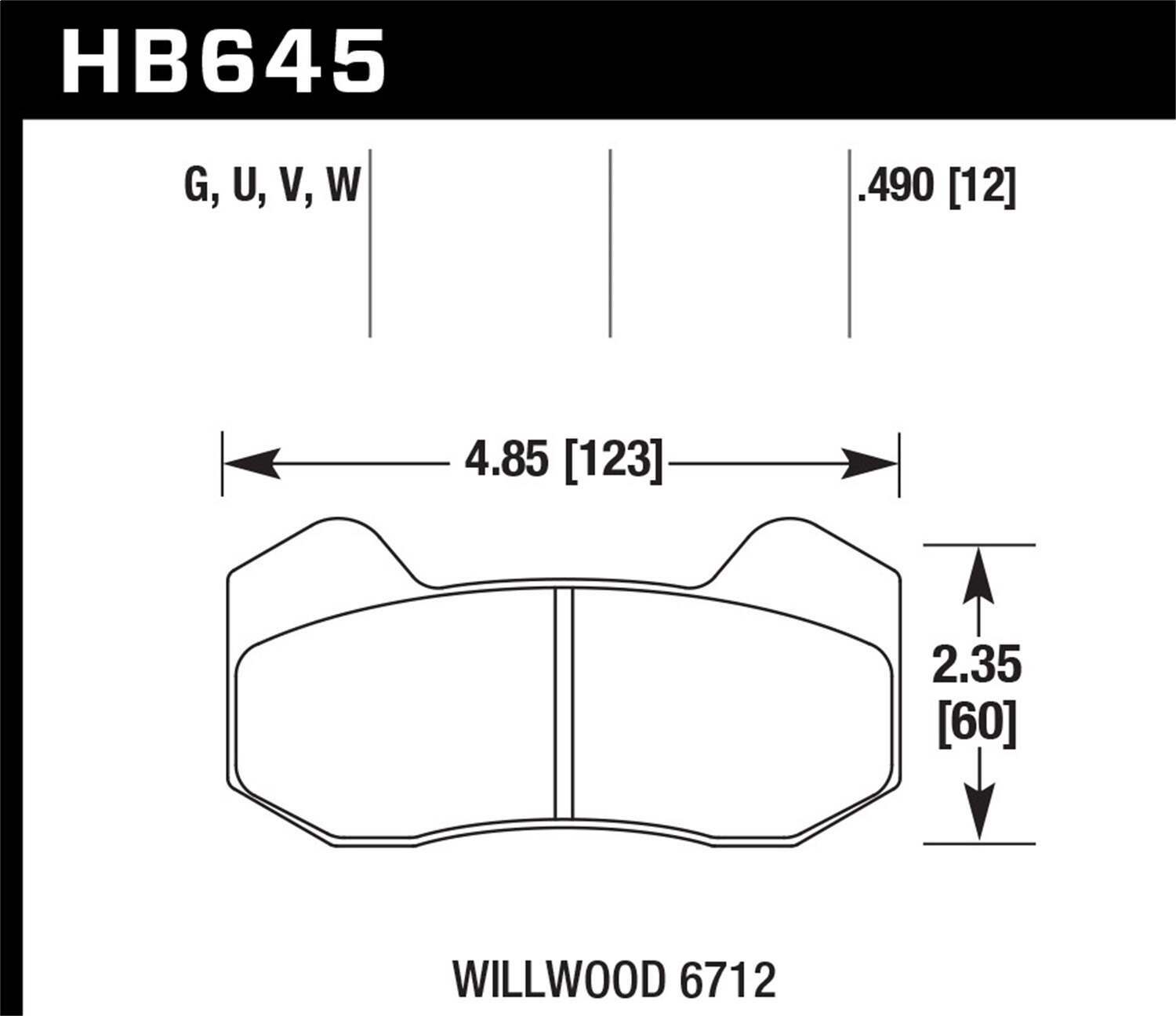 Hawk Er-1 Disc Brake Pad - HB645D.490