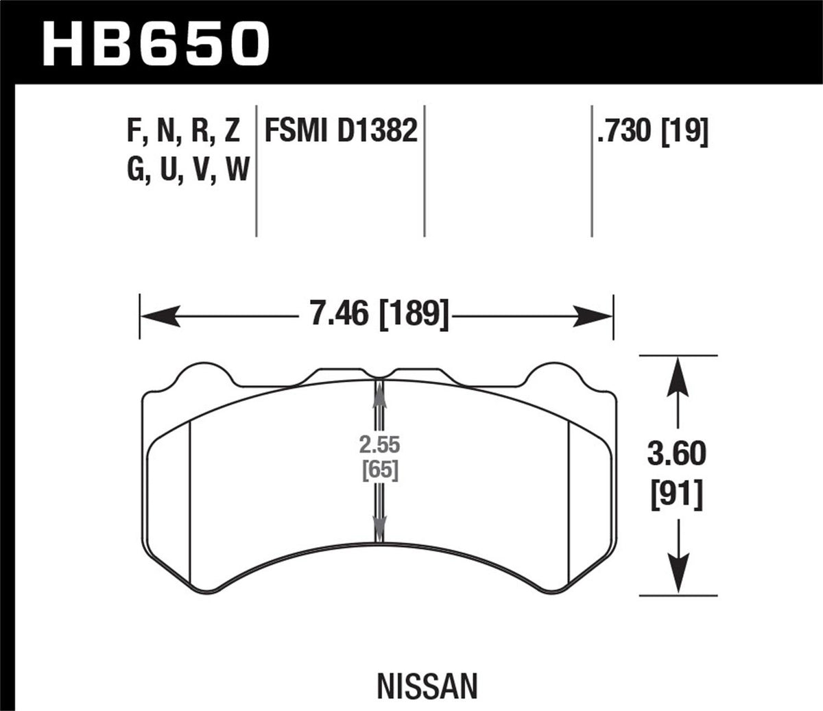 Hawk Street Brake Pads (2009-2016 GT-R) - HB650B.730