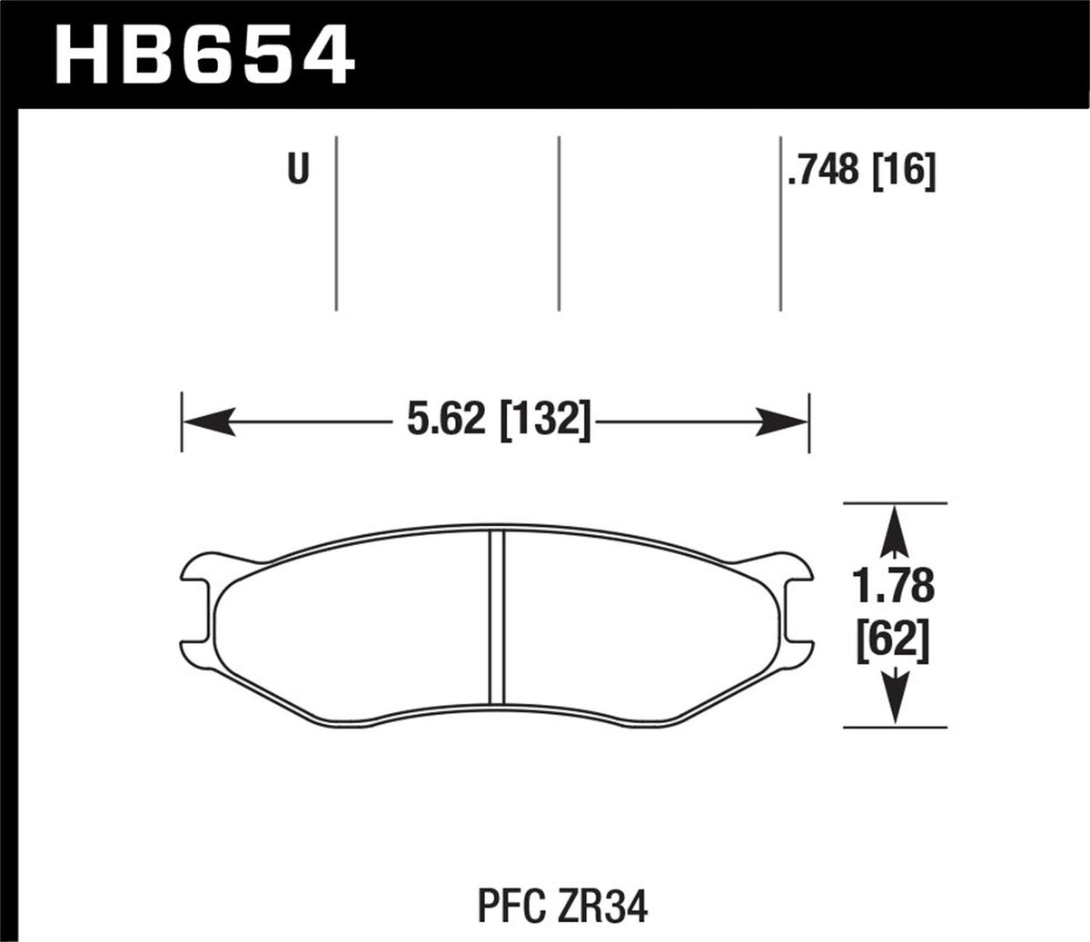 Hawk Motorsports Brake Pads - HB654U.748