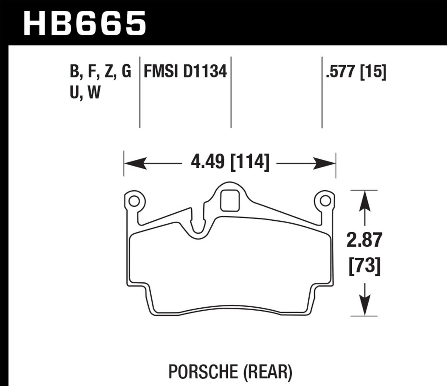 Hawk Street Brake Pads - HB665F.577