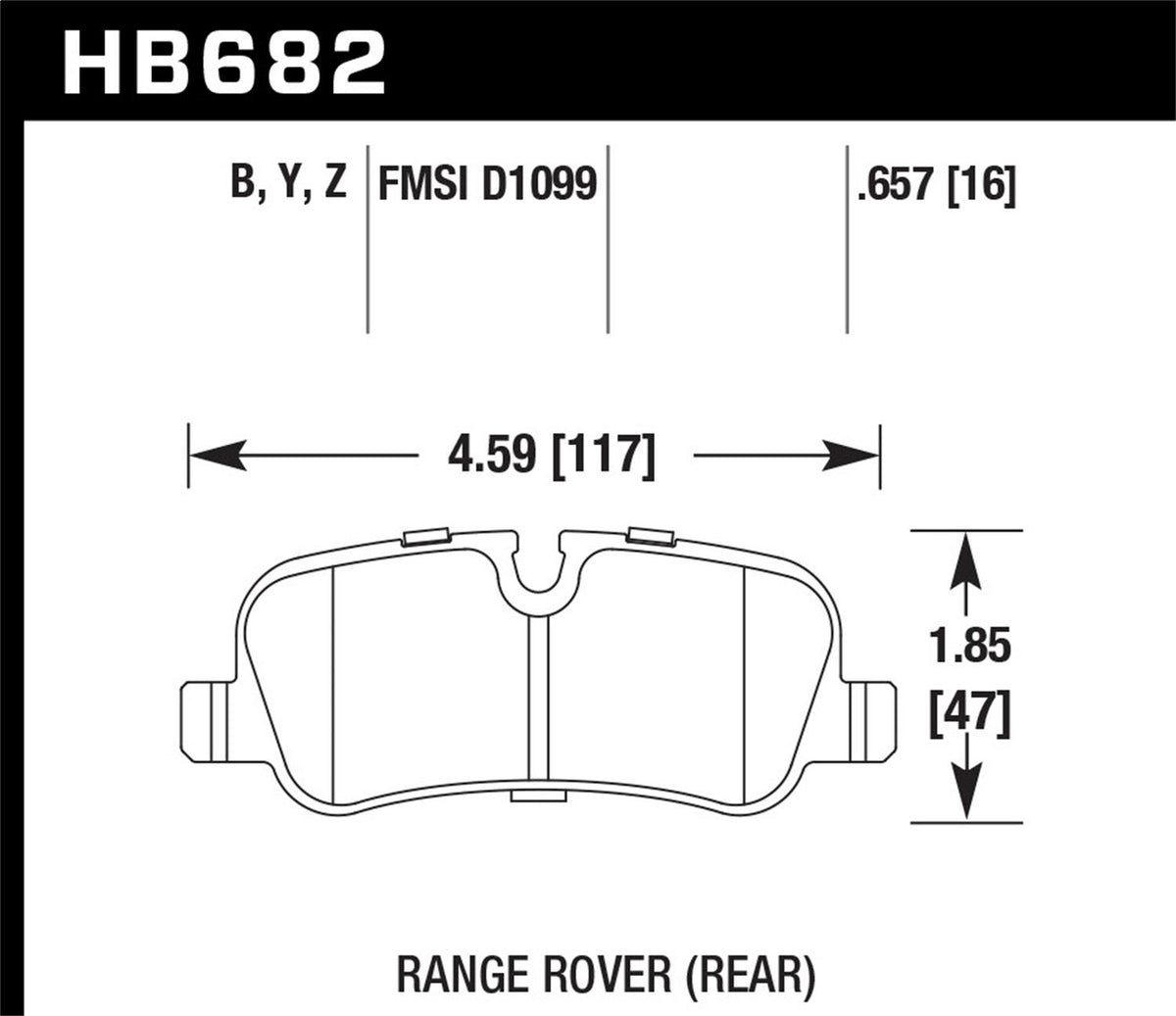 Hawk Street Brake Pads - HB682Z.657