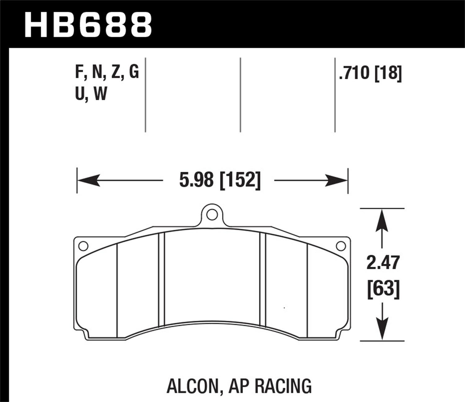 Hawk DTC-70 Disc Brake Pad - HB688U.980