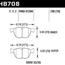 Hawk Street Brake Pads (2008-2016 X6,2007-2016 X5,2016-2016 X4) - HB708Z.738