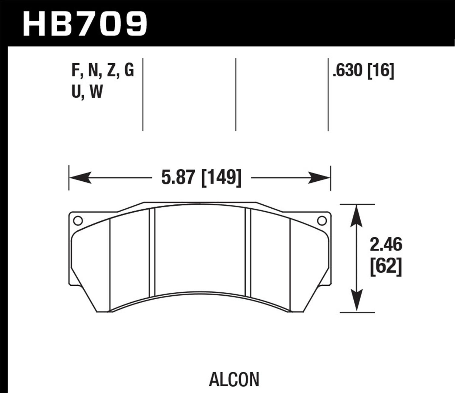 Hawk Motorsports Brake Pads - HB709Q.630