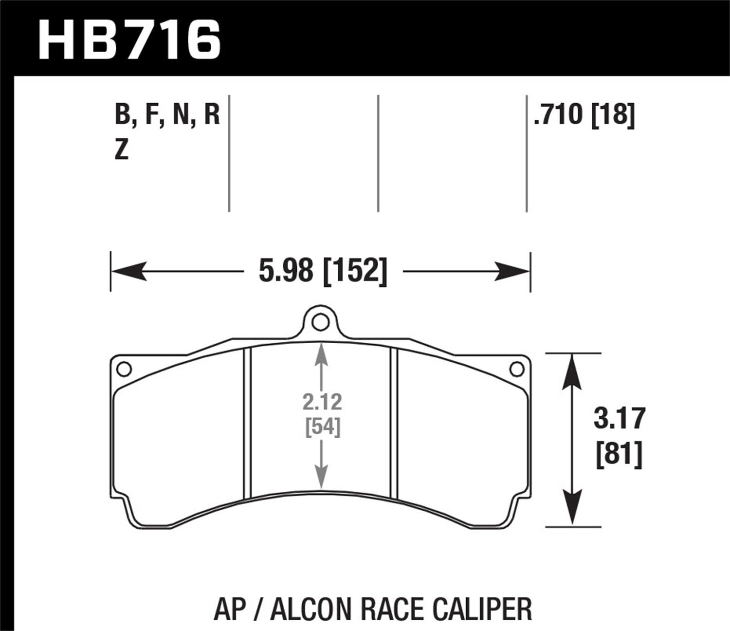 Hawk DTC-70 Disc Brake Pad - HB716U.710