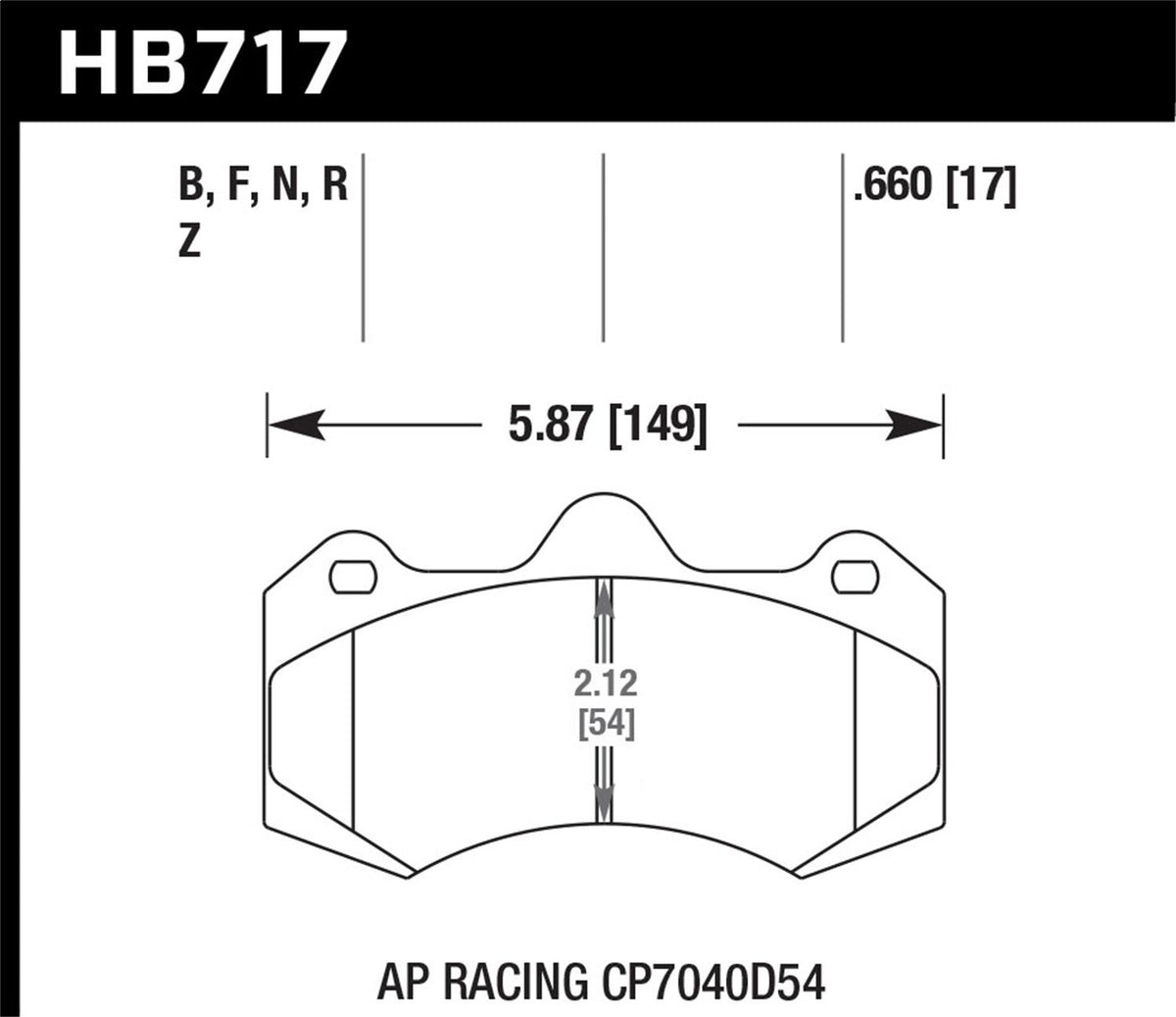 Hawk Street Brake Pads - HB717R.660