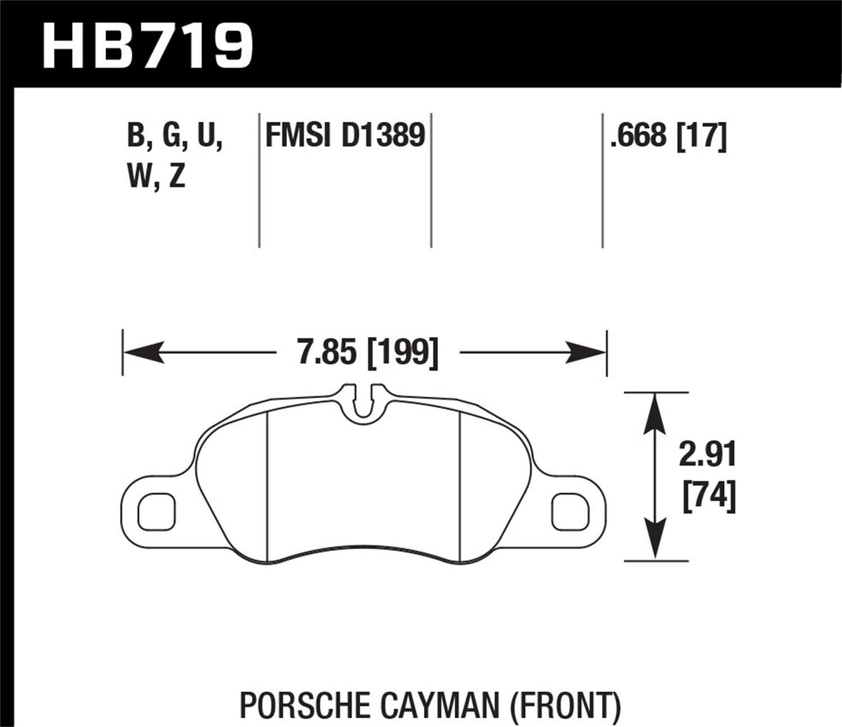 Hawk Street Brake Pads - HB719B.668