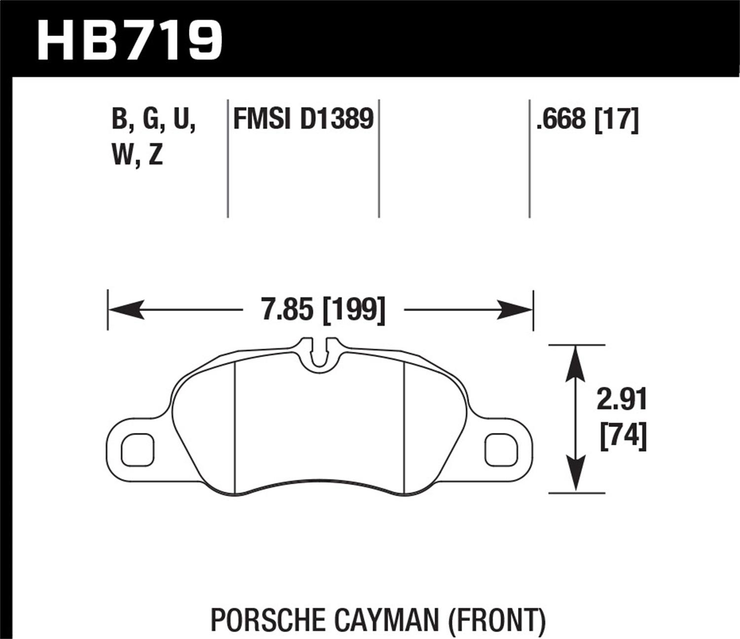 Hawk Motorsports Brake Pads - HB719Q.668