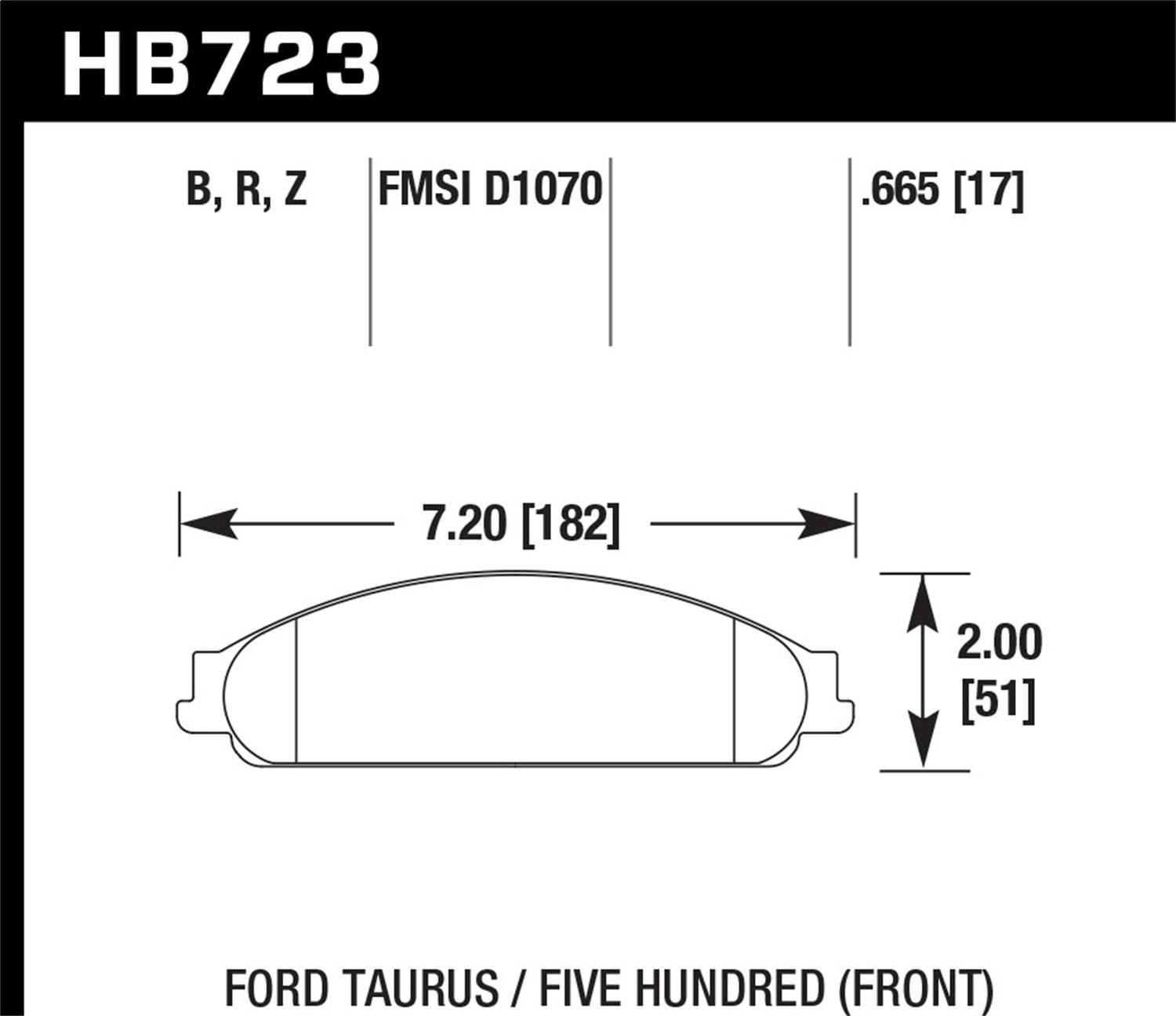 Hawk Street Brake Pads - HB723R.665