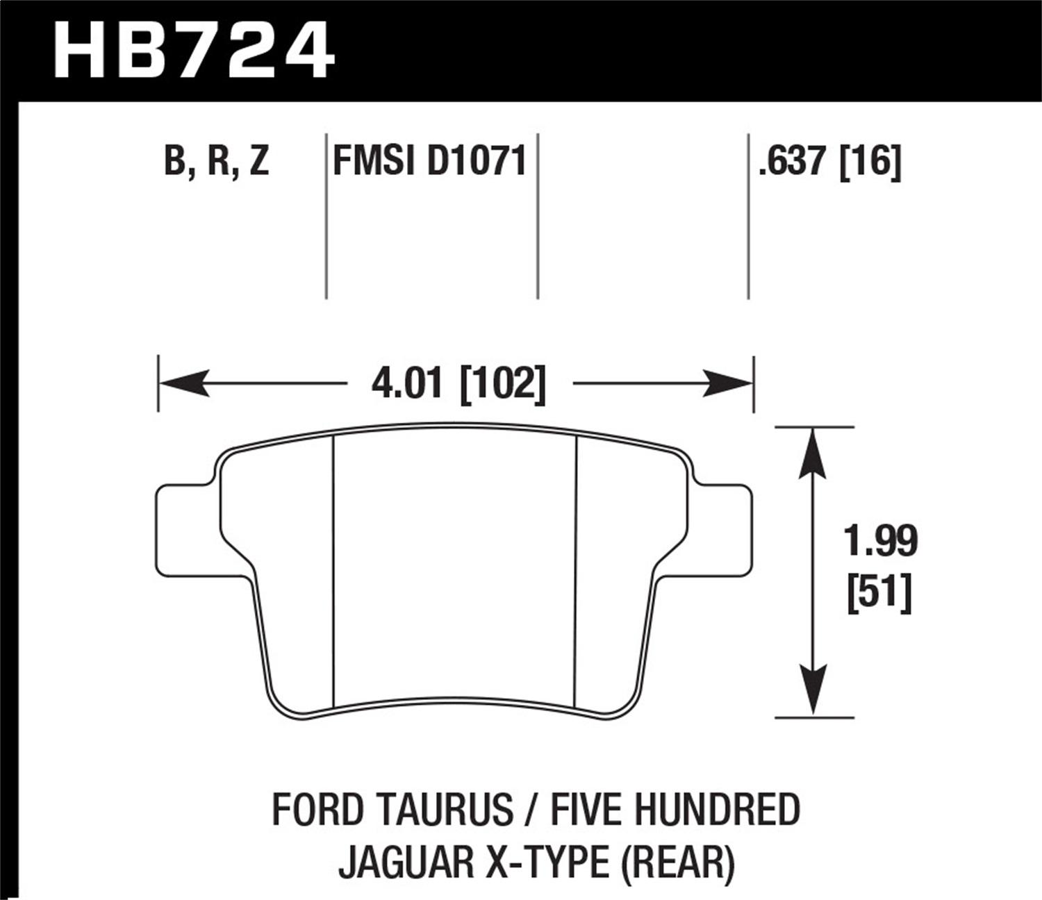 Hawk Street Brake Pads - HB724R.637