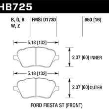 Hawk Street Brake Pads (2014-2016 Fiesta) - HB725Z.650