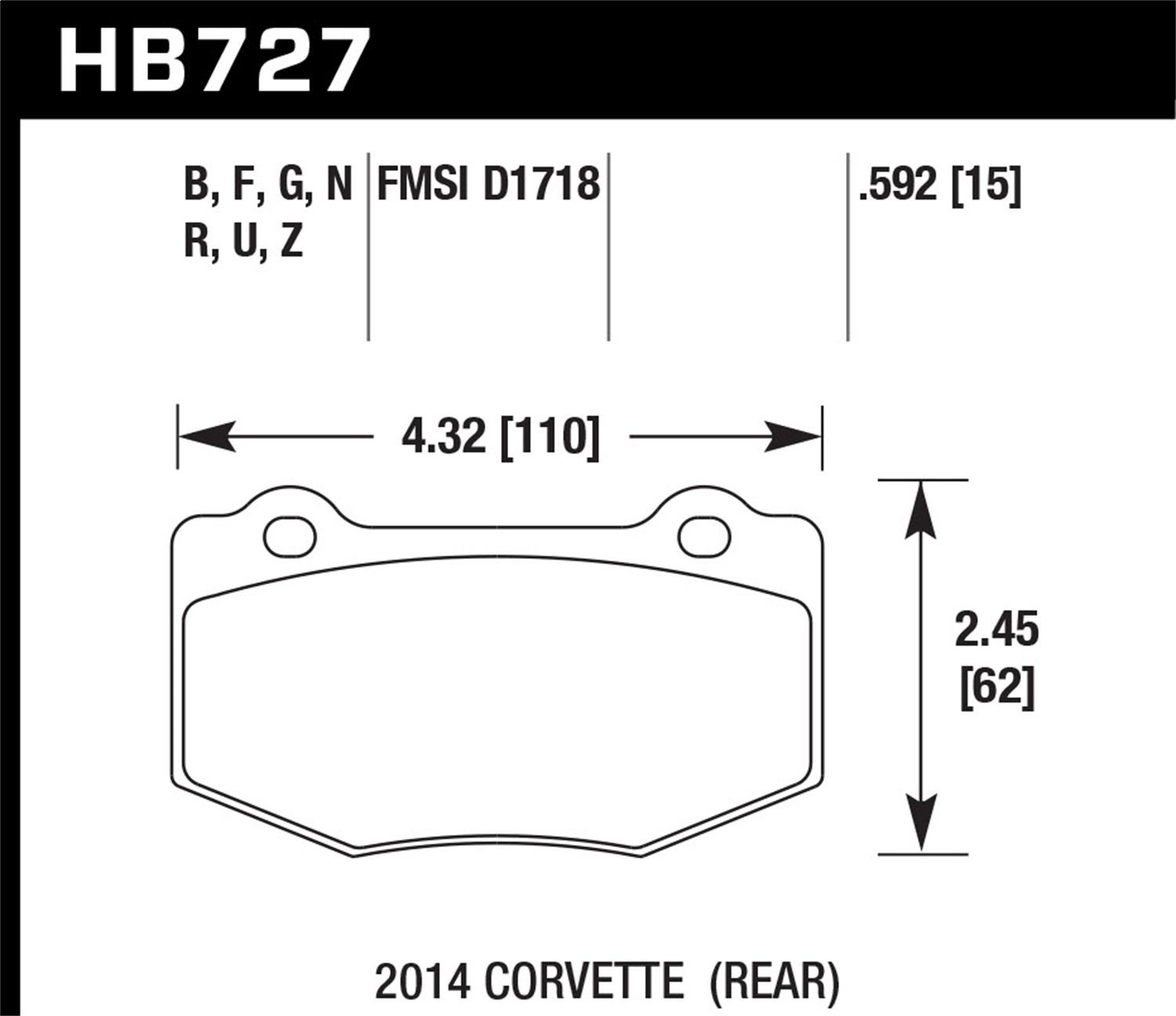 Hawk Er-1 Disc Brake Pad - HB727D.592