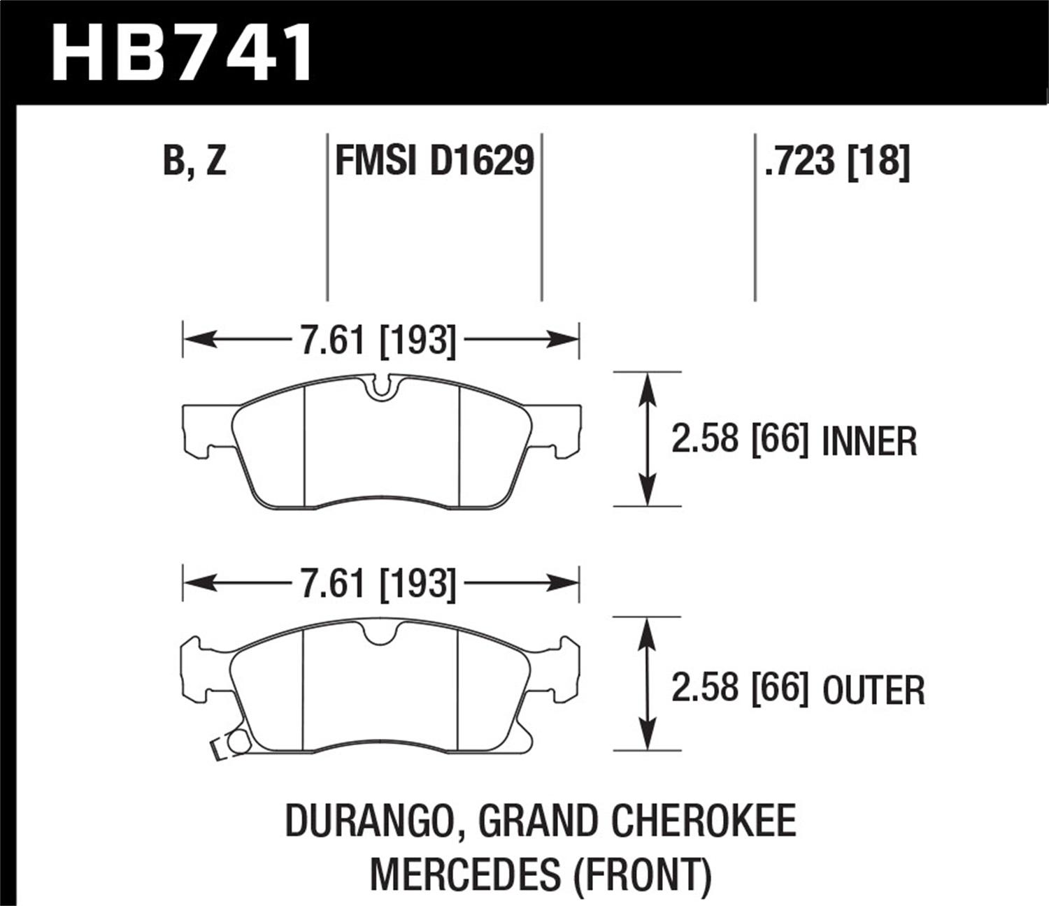 Hawk Street Brake Pads - HB741Z.723