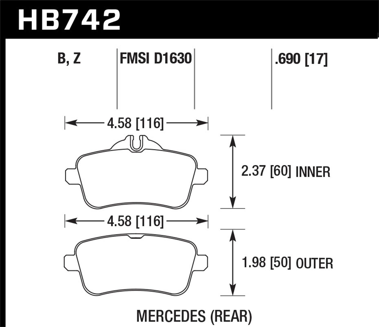 Hawk Street Brake Pads - HB742B.690
