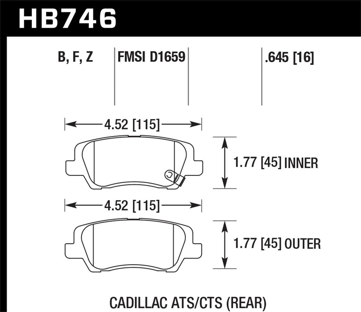 Hawk Street Brake Pads - HB764Z.628