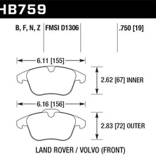 Hawk Street Brake Pads - HB759Z.750