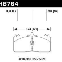 Hawk Motorsports Brake Pads - HB764Q.628