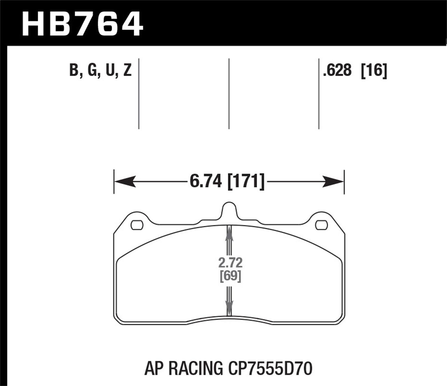 Hawk Motorsports Brake Pads - HB764Q.628