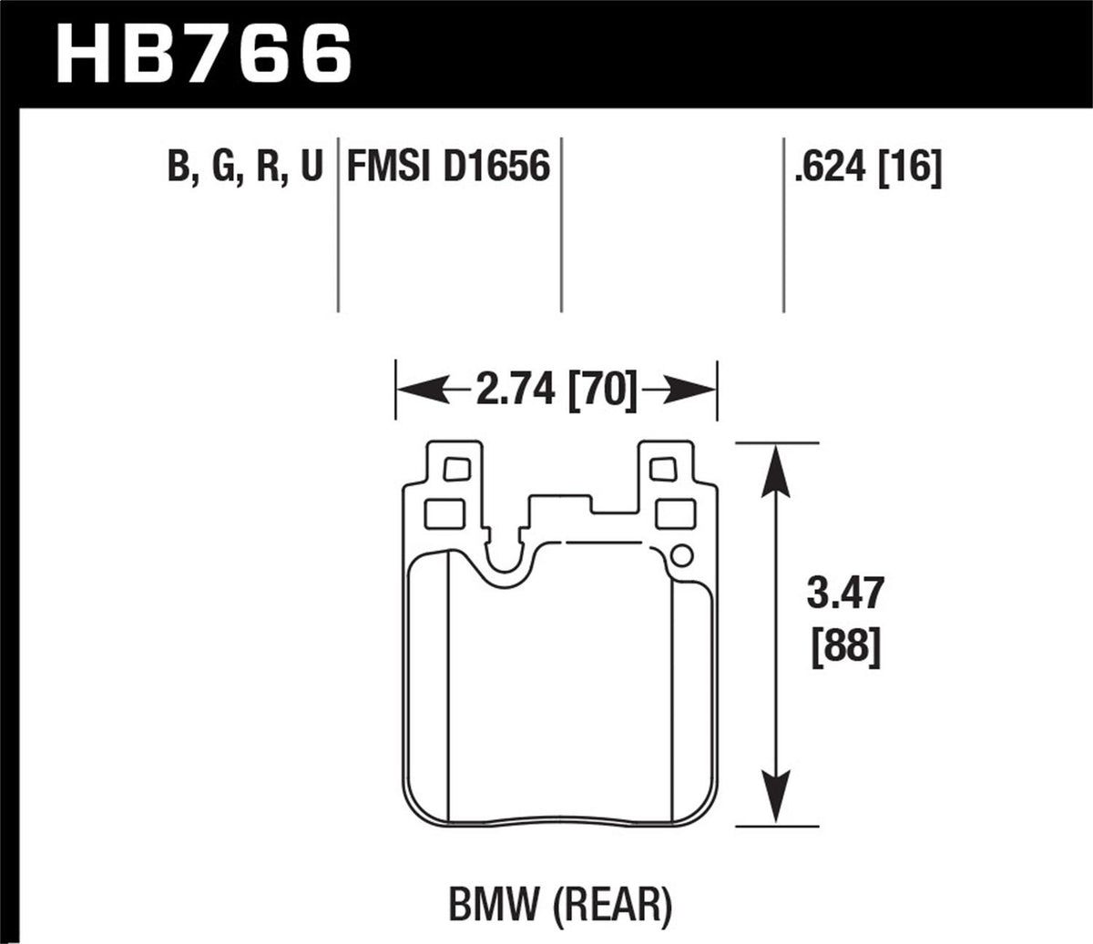 Hawk Street Brake Pads - HB766N.624