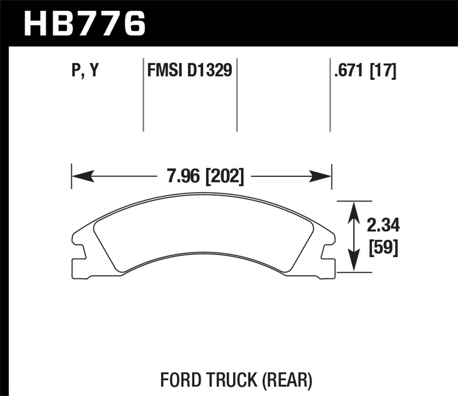 Hawk Super Duty (2008-2014 E-250,2016-2016 E-350 Super Duty,2008-2014 E-150) - HB776P.671