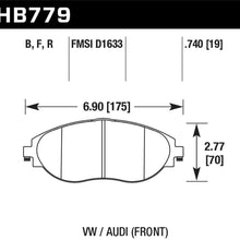 Hawk Performance Ceramic Disc Brake Pad - HB779Z.740