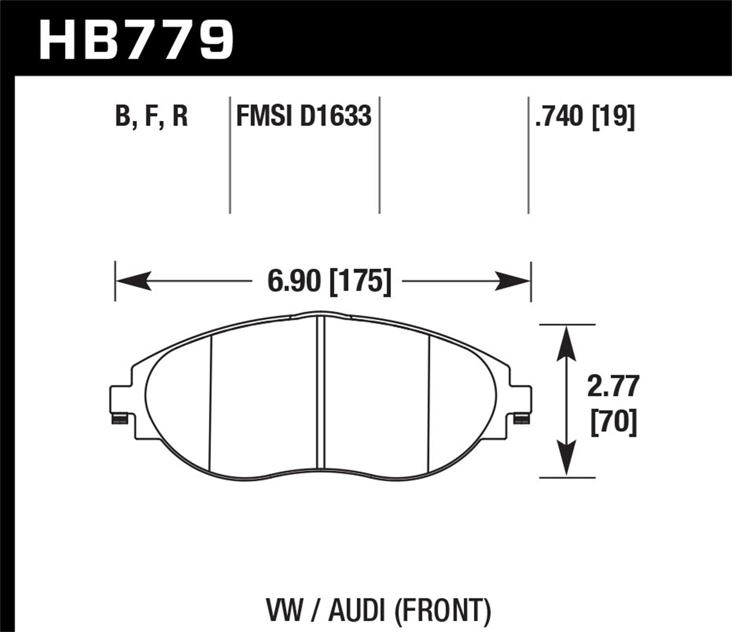 Hawk Performance Ceramic Disc Brake Pad - HB779Z.740