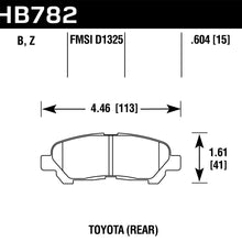 Hawk Street Brake Pads (2008-2013 Highlander) - HB782B.604