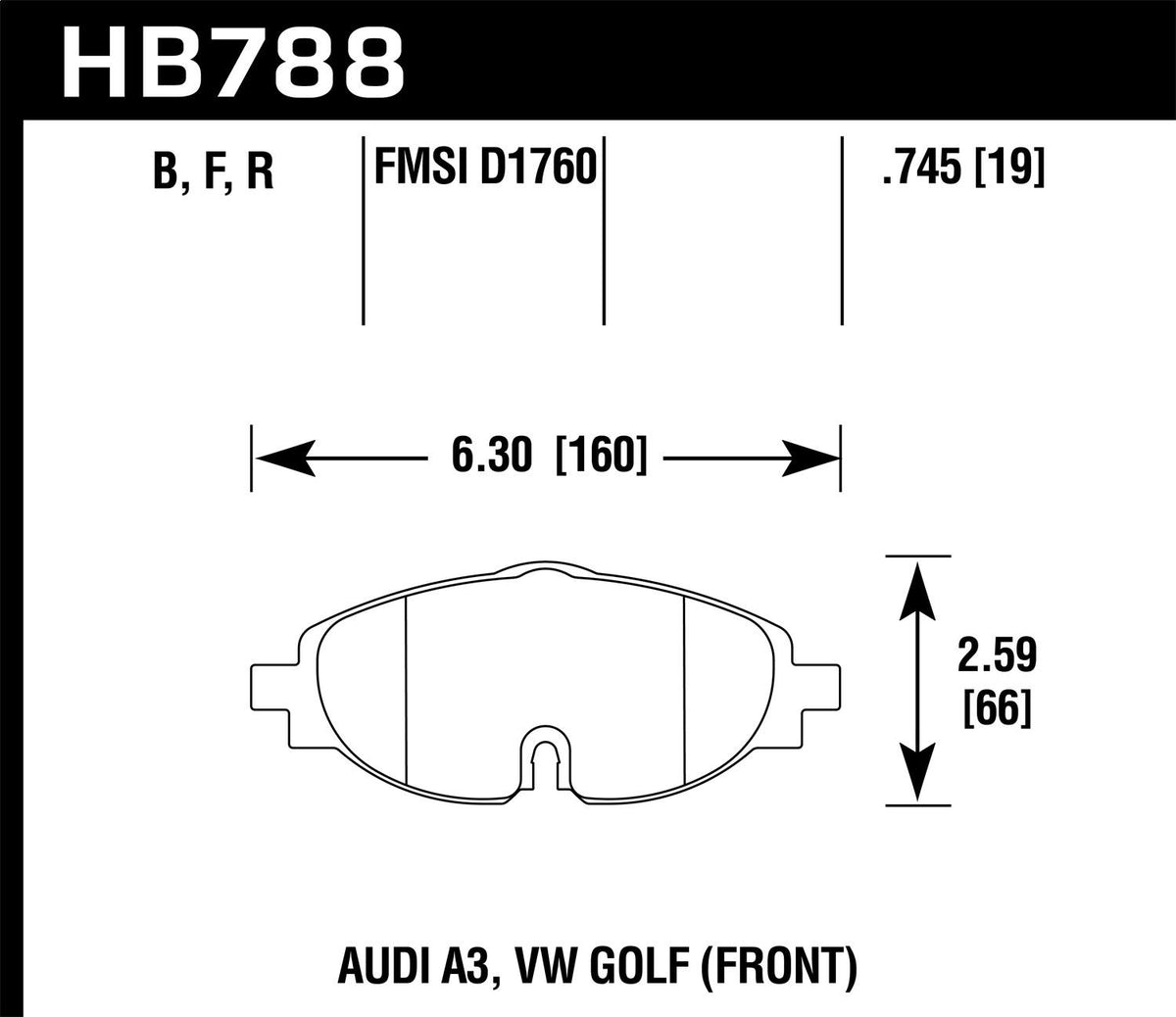Hawk Performance Ceramic Disc Brake Pad - HB788Z.745