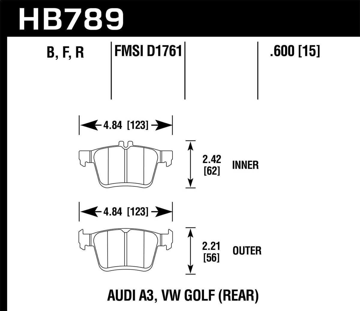 Hawk Performance Ceramic Disc Brake Pad - HB789Z.600