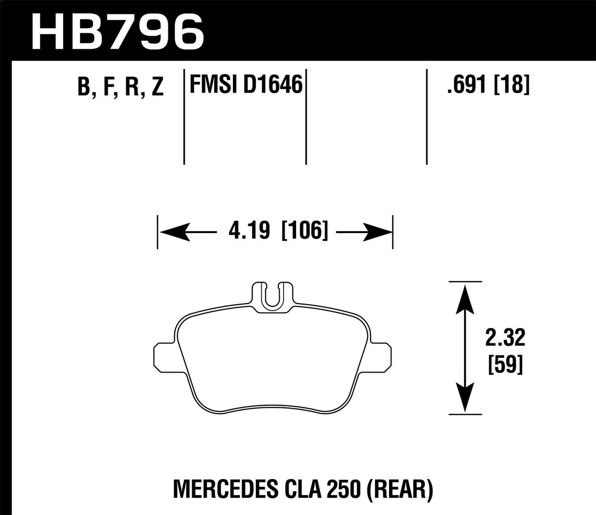 Hawk Street Brake Pads - HB796Z.691