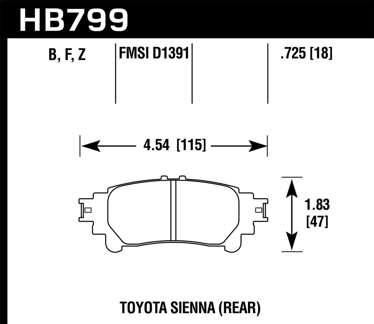 Hawk Street Brake Pads - HB799B.597