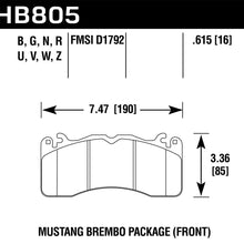 Hawk Motorsports Brake Pads (2015-2017 Mustang) - HB805V.615