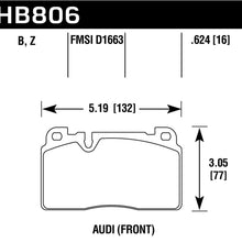 Hawk Street Brake Pads (2013-2017 Q5,2016-2016 A6) - HB806Z.624