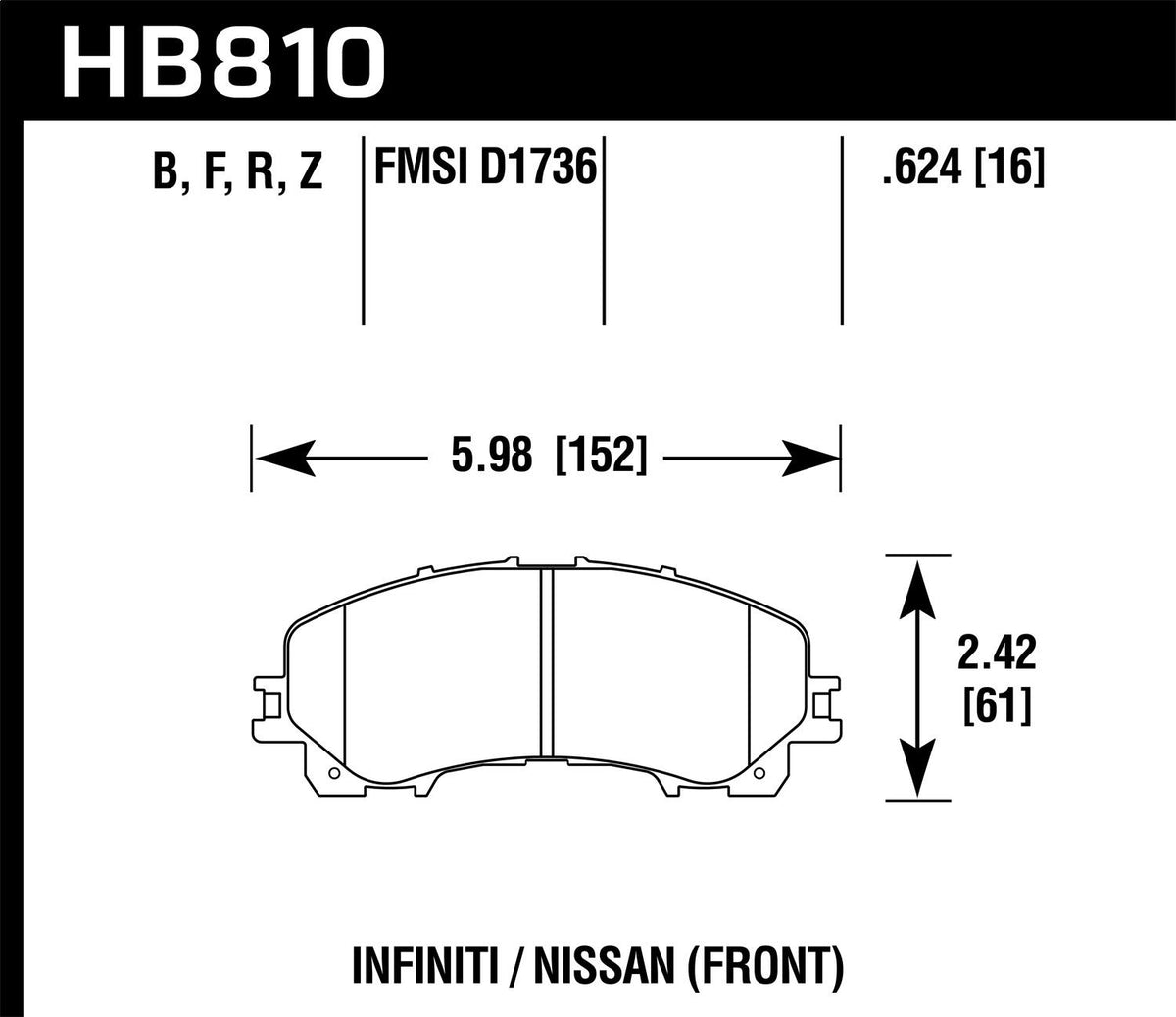 Hawk Street Brake Pads - HB812Z.680