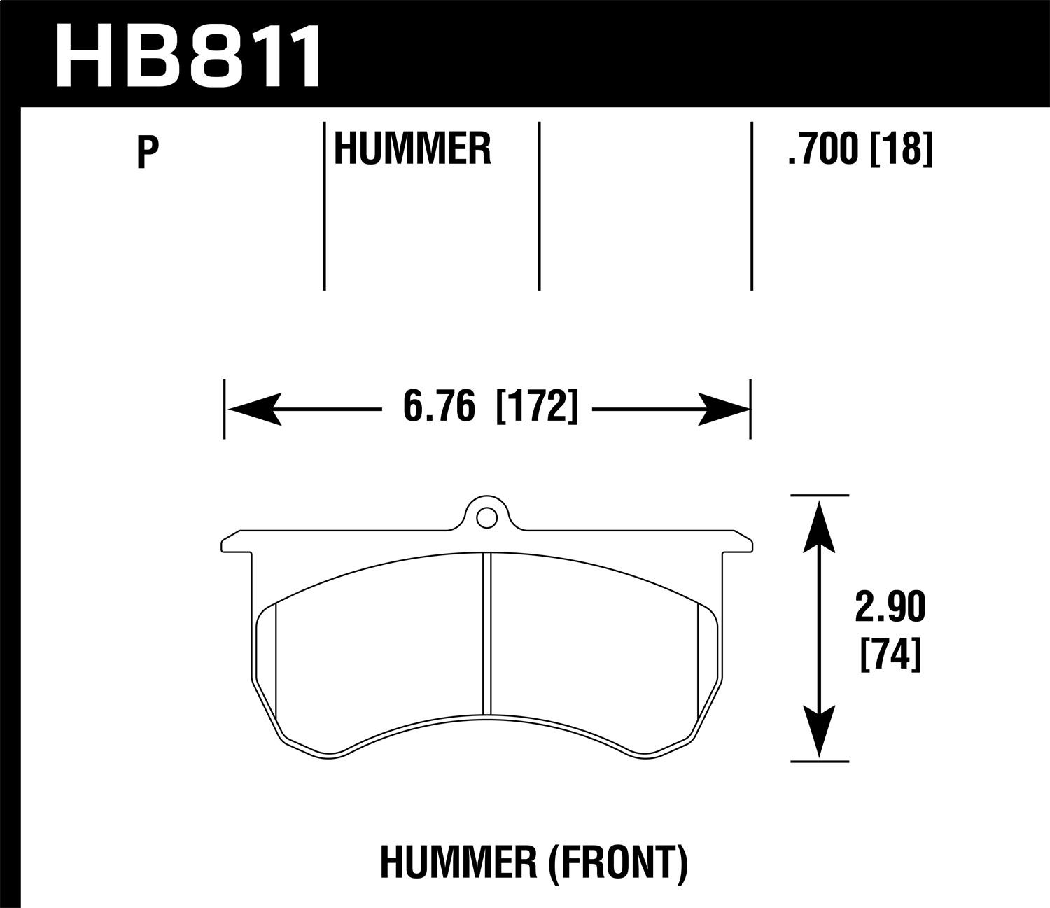Hawk Street Brake Pads - HB811P.700