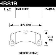 Hawk Street Brake Pads (2011-2013 Porsche Cayenne) - HB819Y.614