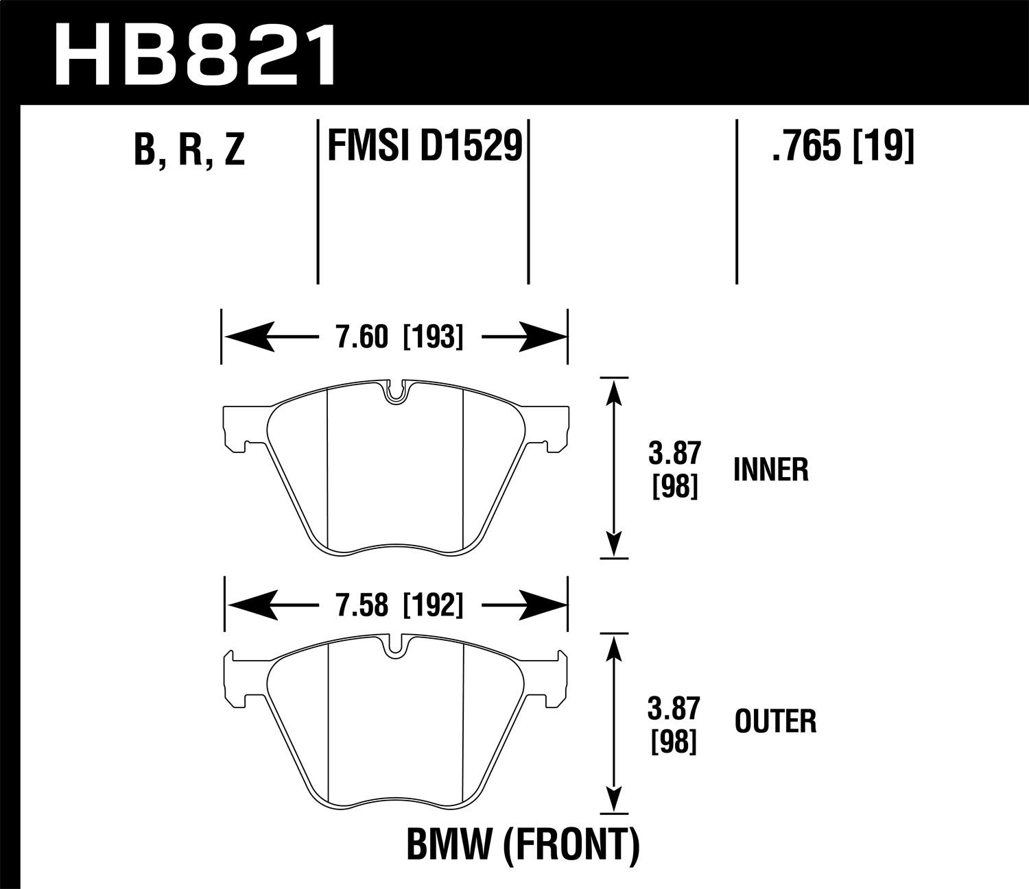 Hawk Street Brake Pads - HB821B.756