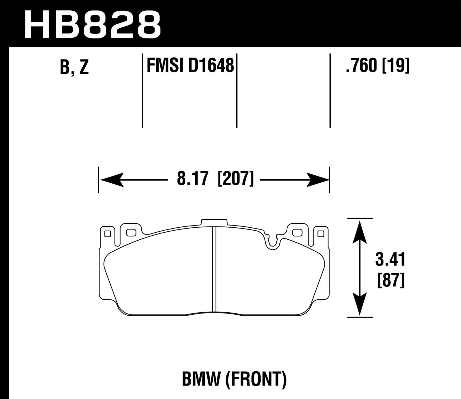 Hawk Dtc-60 Disc Brake Pad - HB828G.760
