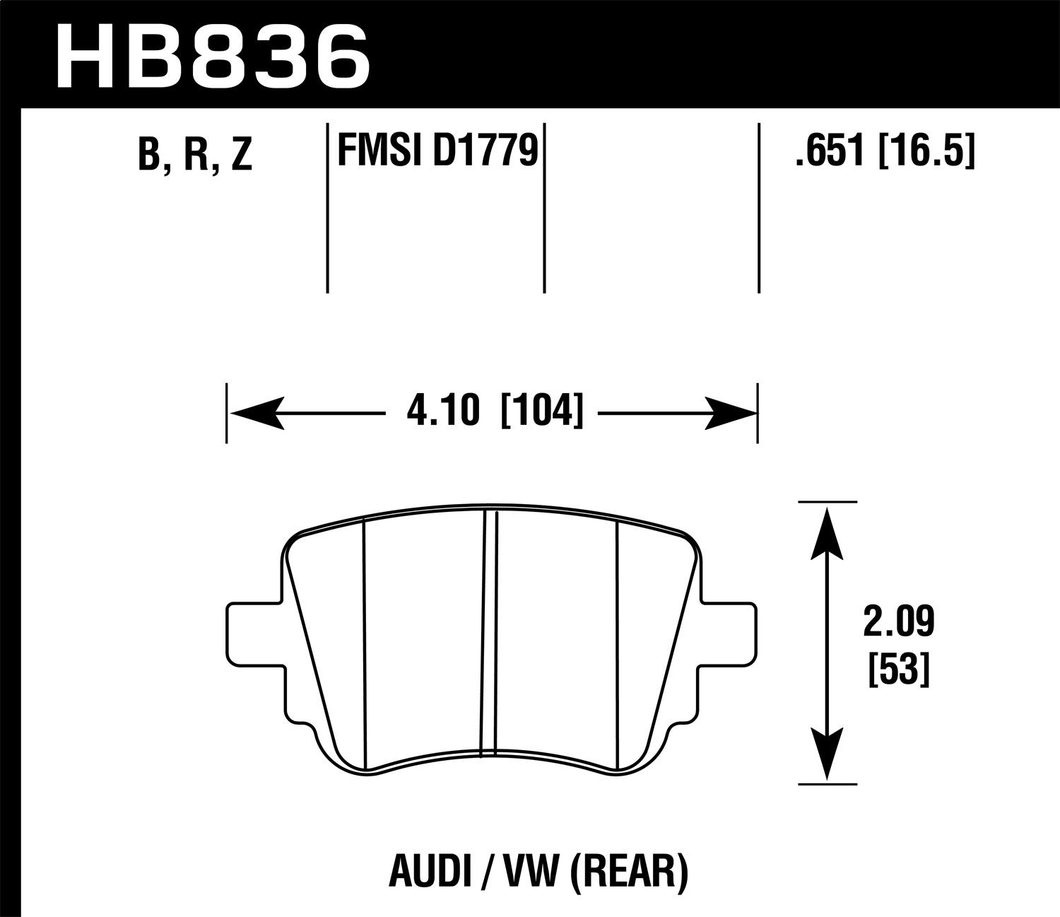Hawk Street Brake Pads - HB836Z.651