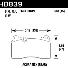 Hawk Motorsports Brake Pads (2016-2016 Viper,2017-2017 NSX) - HB839U.583