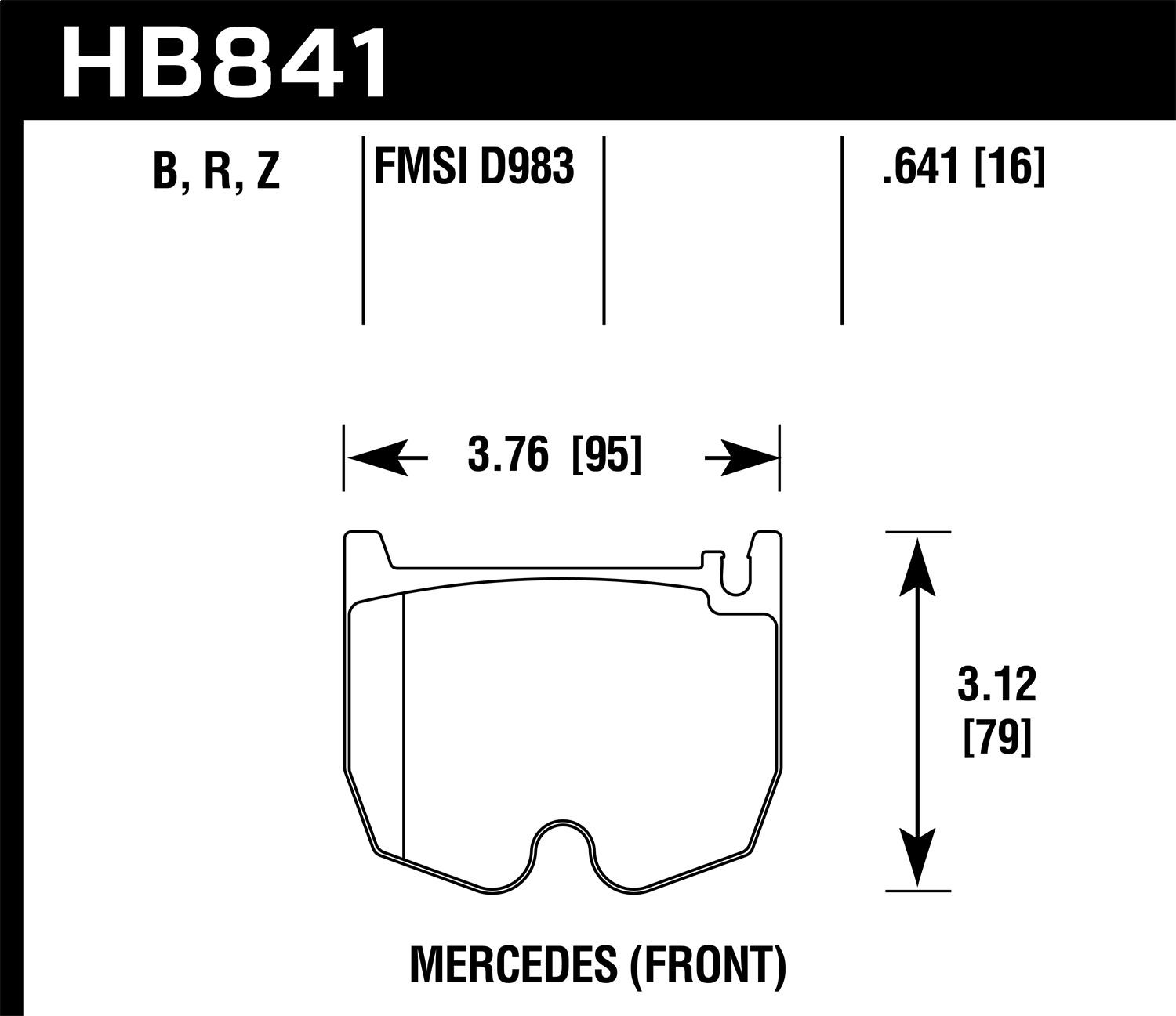 Hawk Street Brake Pads - HB841B.641