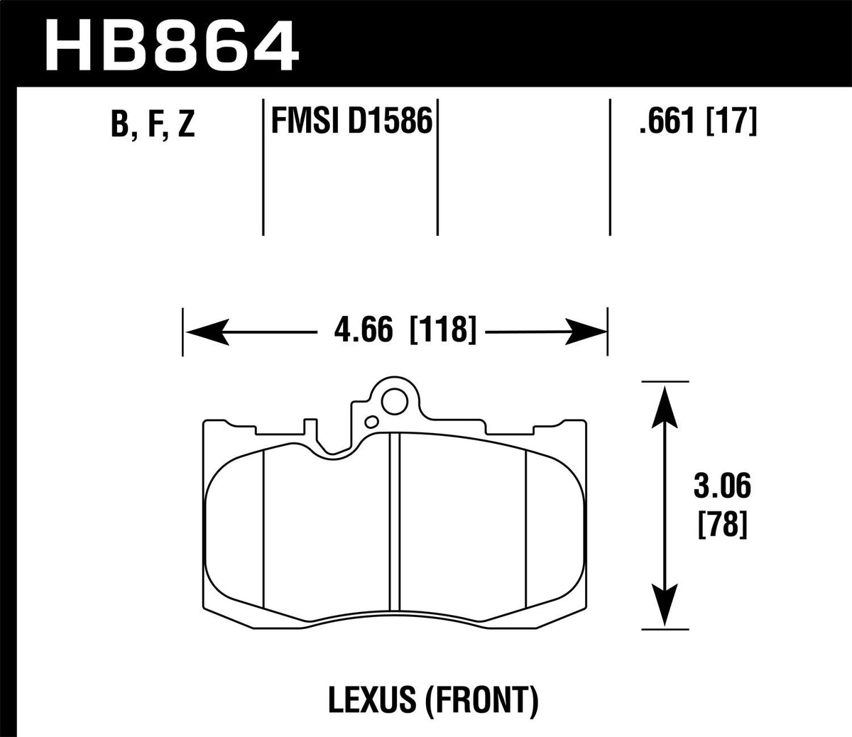 Hawk Street Brake Pads - HB864Z.661